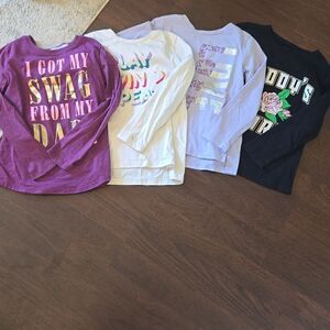 Girls Long Sleeve  Tshirts Bundle Of 4